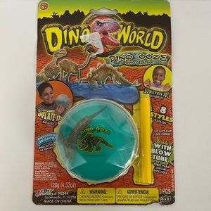 NEW Dino World Dino Ooze with Blow Tube
